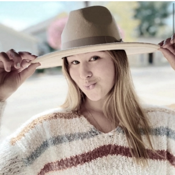 NEW Panama Fedora Hat Ivory Cream trending Western OS - Picture 3 of 4